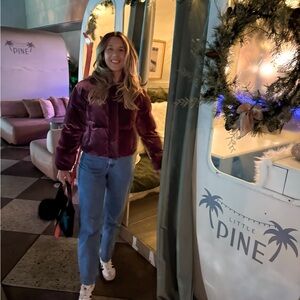 Abercrombie & Fitch velvet puffer jacket